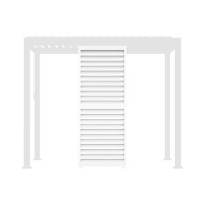 Persienne lames orientables 100cm pour pergola blanc