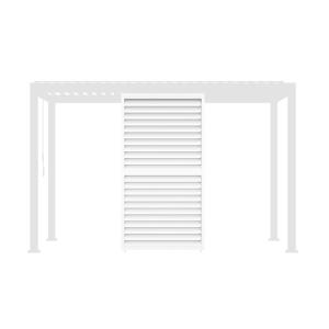 Persienne lames orientables 130cm pour pergola blanc