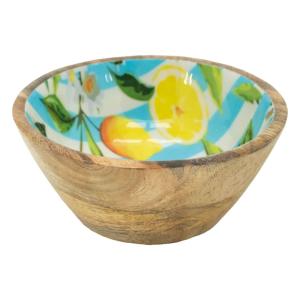 Petit bol à sauce en manguier et résine citron  aubry gaspa…