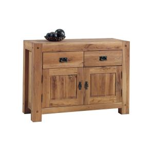 Petit buffet 2 portes 2 tiroirs en chêne blond L120cm
