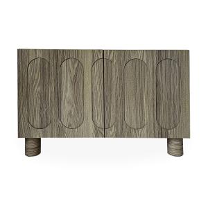 Petit buffet rétro-moderne avec portes sculptées l80cm chên…