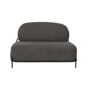 Petit canapé en tissu polyester gris