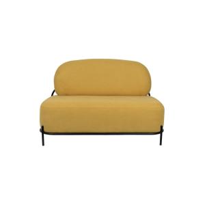 Petit canapé en tissu polyester jaune