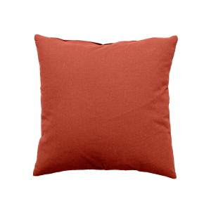 Petit coussin déhoussable orange terre cuite 40 x 40 cm