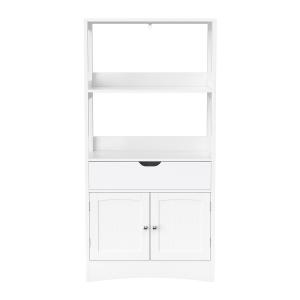 Petit meuble de rangement 2 portes - H122 cm - Blanc