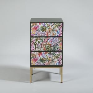 Petit meuble de rangement 3 tiroirs avec fer forgé à motif…