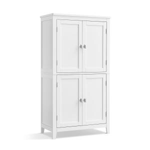 Petit meuble de rangement 4 portes blanc - H110 cm