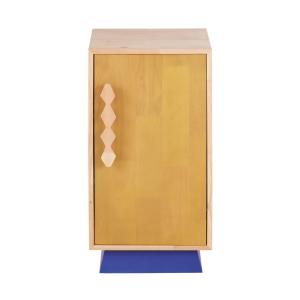 Petit meuble de rangement en bois d'hévéa multicolore