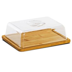 Petit plateau fromage bambou et cloche acrylique 24x18.5x6.…