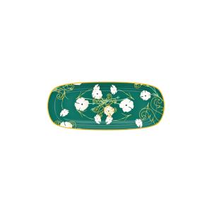 Petit plateau rectangulaire en mélamine vert 39,5 x 16,5 cm