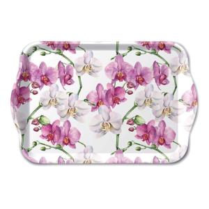 Petit plateau rectangulaire orchidées