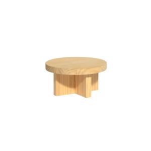 Petit tabouret en bois massif naturel 15 cm