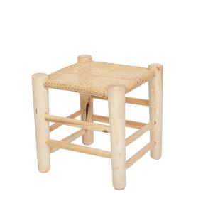 Petit tabouret en cannage 41x39x39