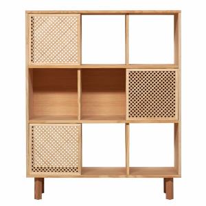 Petite bibliothèque en bois massif en bois naturel 98 cm