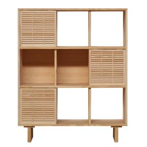 Petite bibliothèque en pin massif naturel 98 cm