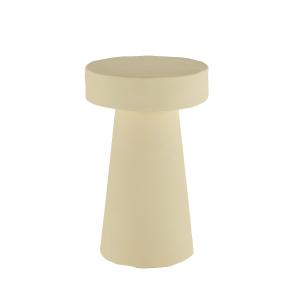 Petite table d’appoint ronde design en magnésie crème