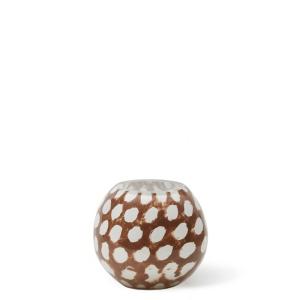 Photophore décoratif en verre marron foncé L10