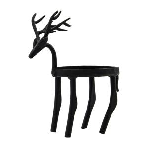 Photophore en fer renne Noir