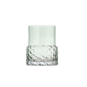Photophore en verre bleu