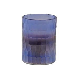 Photophore en verre mosaique violet