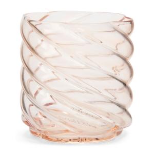 Photophore en verre, rose