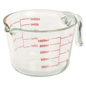 Pichet doseur verseur en verre borosilicate 21x16x11cm