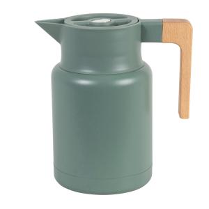 Pichet en acier vert et bois de hêtre 1,25L
