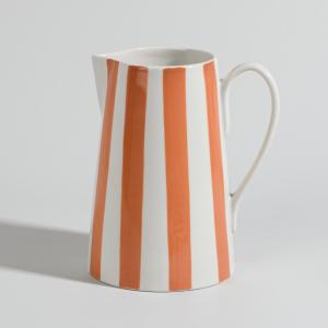 Pichet en céramique blanche et orange 1,5L