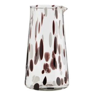 Pichet En Verre Marron Blanc Transparent
