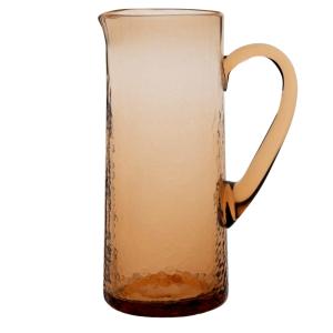 Pichet en verre martelé ocre 1,67L