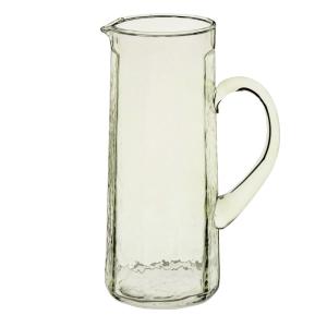 Pichet en verre martelé vert sauge 1,32L