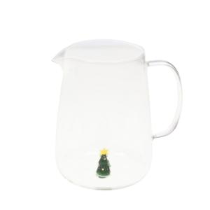Pichet en verre Sapin de Noël transparent
