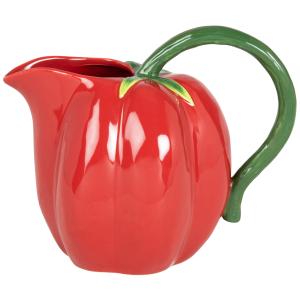 Pichet tomate en grès rouge et vert 1,6L