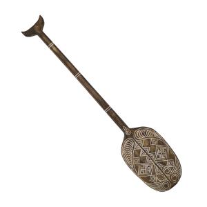 Pièce décorative en teck marron