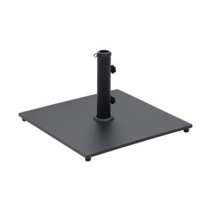 Pied carré en acier noir pour parasol à mât central