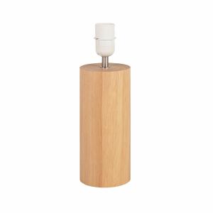 Pied de lampe cylindrique en bois d'hévéa
