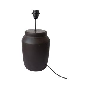 Pied de lampe en terre cuite chocolat fait main
