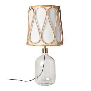 Pied de lampe en verre transparent