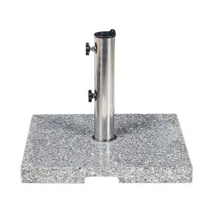 Pied de parasol carré en granit 45 x 45 cm gris