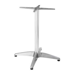 Pied de table ajustable 72/110 cm en aluminium argenté