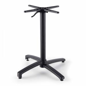 Pied de table avec système inclinable en aluminium noir Kli…