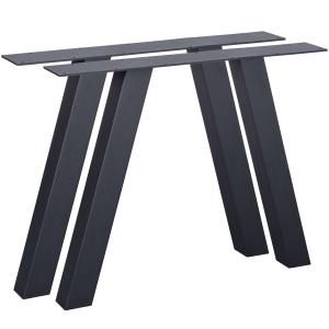 Pied de table extérieur en métal noir