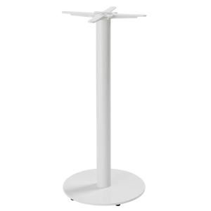 Pied de table haut en acier et fonte blanc Dover