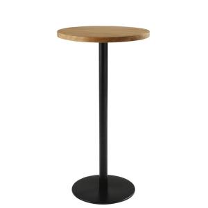 Pied de table haute en métal noir H100