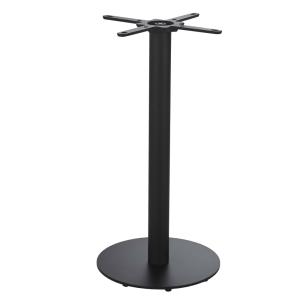Pied de table professionnel rond en métal noir H90