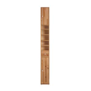 Placard étroite avec 2 portes et étagères réglables effet b…