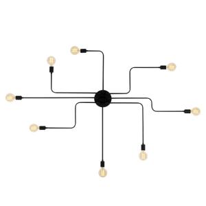 Plafonnier 8 lampes design circuit industriel