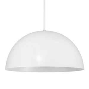 Plafonnier blanc forme dôme ø 40 cm et hauteur réglable