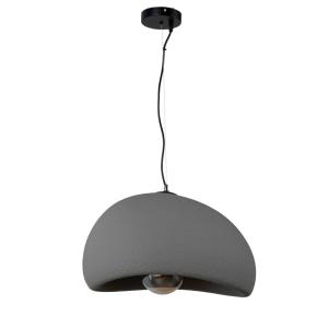 Plafonnier industriel en résine grise Ø50 cm