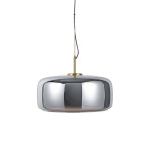 Plafonnier LED 25W dimmable avec télécommande, verre fumé Ø…